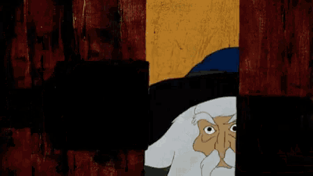 a cartoon of a man with a beard and a hat