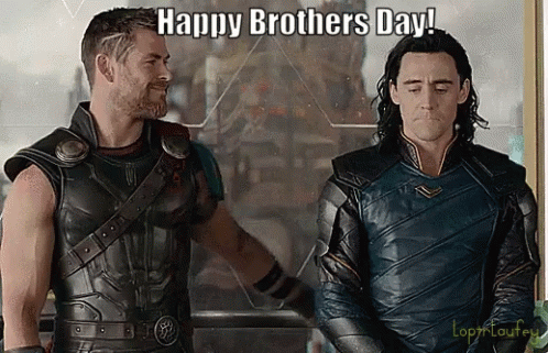 Loki And Thor Tapped Loki GIF - Loki And Thor Tapped Loki Happy Brothers Day GIFs
