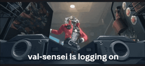 val-sensei is logging on in a video game advertisement