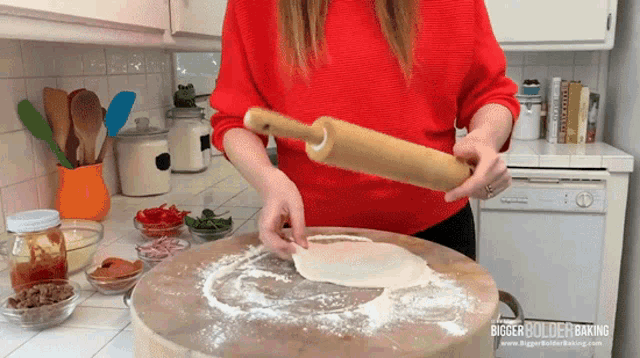Flattening Bigger Bolder Baking GIF - Flattening Bigger Bolder Baking Dough GIFs