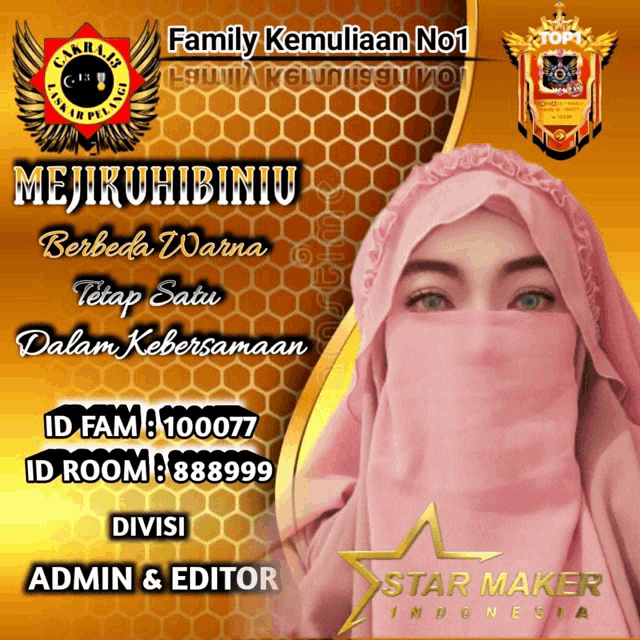 a poster that says family kemuliaan no.1