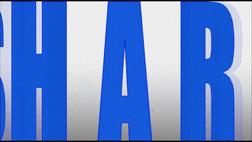 a blue sign that says share on it