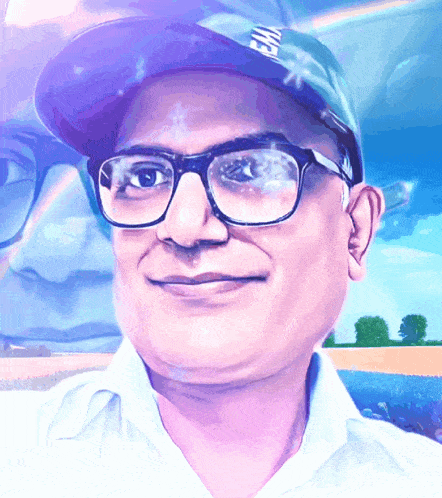 a man wearing glasses and a hat that says fw on it