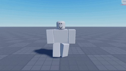 a 3d model of a roblox character with a blue sky behind it