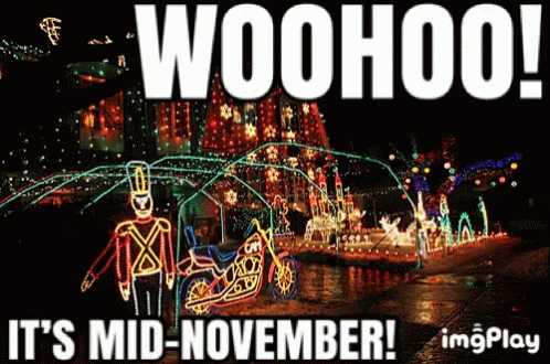 Woohoo November GIF - Woohoo November Christmas Lights GIFs
