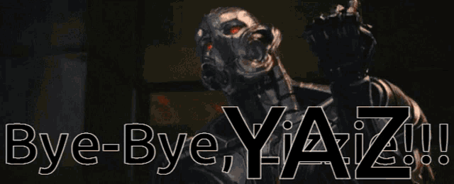 bye-bye yaz is written in black letters