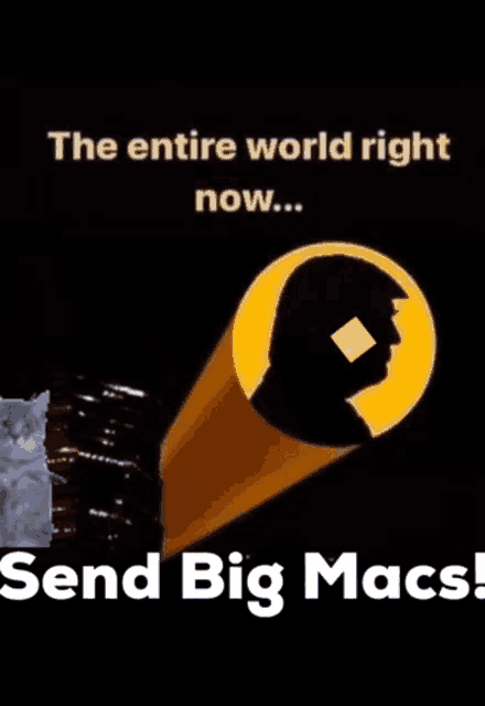 the entire world right now ... send big macs