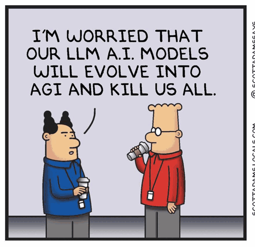 Dilbert Pointy Haired Boss Llm Ai Evolve Flashlight Into Lightsaber Chatgpt GIF