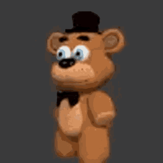 a teddy bear is wearing a top hat and bow tie .
