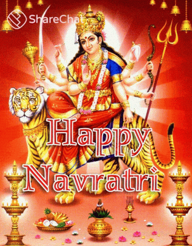 Happy Navratri शेरावाली GIF - Happy Navratri शेरावाली माँदुर्गा GIFs