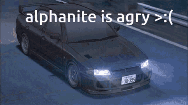a car with a license plate that says 30395 is driving down a road