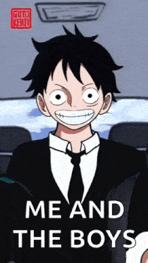 a picture of a man in a suit and tie with the words me and the boys