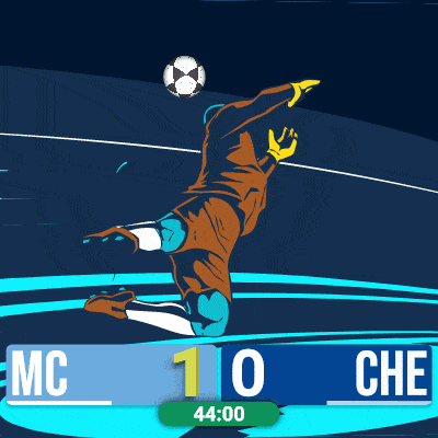an illustration of a soccer player jumping to catch a soccer ball