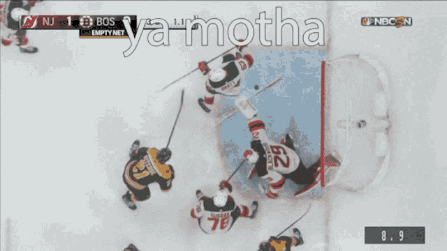 a hockey game is being played on nbc and the score is 1 to 0