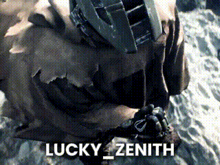 a close up of a lucky zenith logo