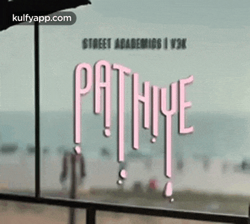 a poster for a movie called pathye with a beach in the background