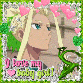 a picture of a boy with the words " i love my baby girl "