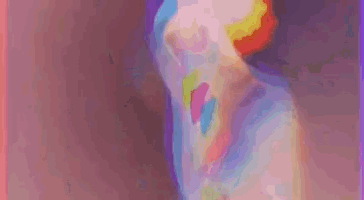 a close up of a statue of a woman with a purple background .