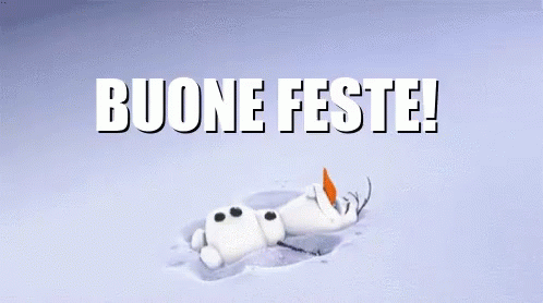Pupazzo Di Neve Buone Feste Buon Natale Inverno Olaf Frozen GIF - Olaf Buone Feste Snow GIFs