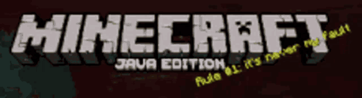 a logo for minecraft java edition is shown