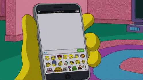 Texting Emoji GIF - Texting Emoji The Simpsons GIFs