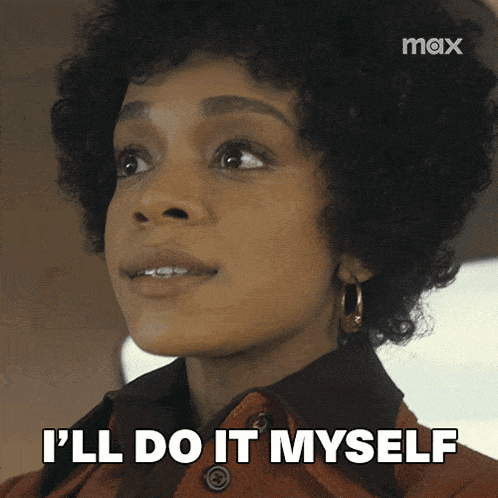 a woman says i 'll do it myself in a max ad