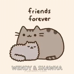Pusheen Friends Forever GIF - Pusheen Friends Forever Wendy And Shawna GIFs