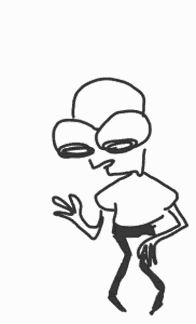 a black and white drawing of a person flexing their muscles