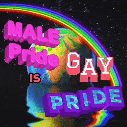 a poster that says male pride gay pride