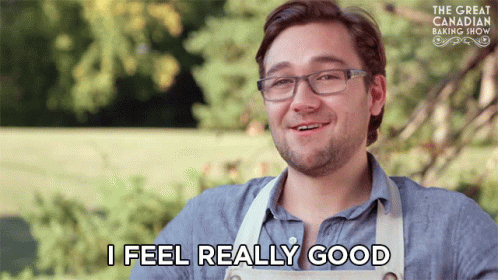 I Feel Really Good The Great Canadian Baking Show GIF - I Feel Really Good The Great Canadian Baking Show Gcbs GIFs