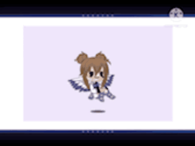 a cartoon of a girl with wings and a microphone in her mouth