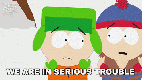 We Are In Serious Trouble Kyle Broflovski GIF - We Are In Serious Trouble Kyle Broflovski Stan Marsh GIFs