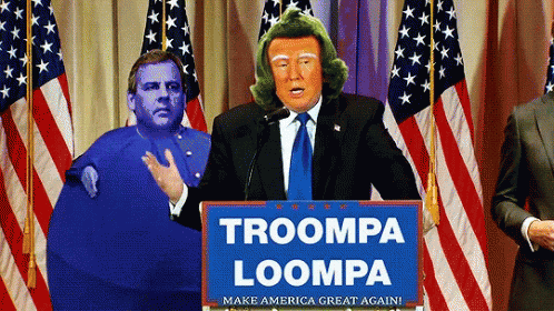 Donald Trump Willy Wonka GIF - Donald Trump Willy Wonka Troompa Loompa GIFs