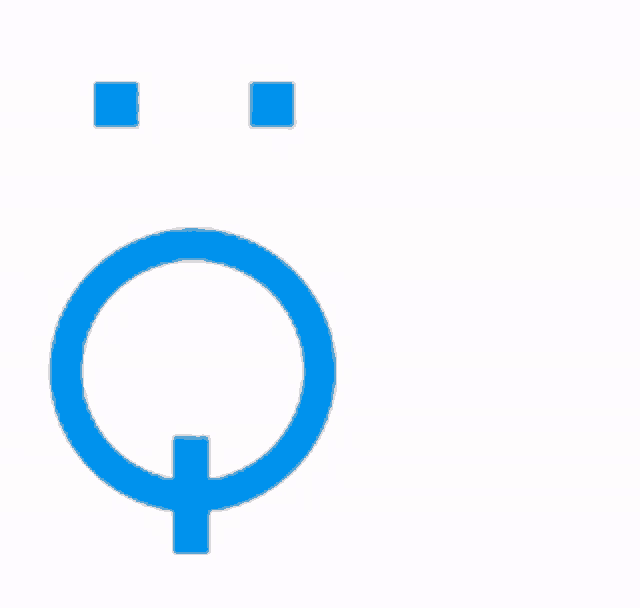 a blue circle with a cross inside of it and the words titik garis below it