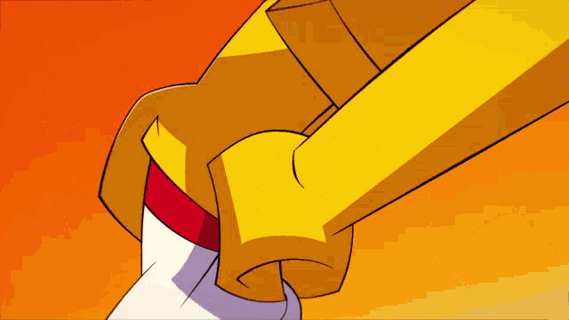 a cartoon drawing of a person 's foot with a red and white shoe