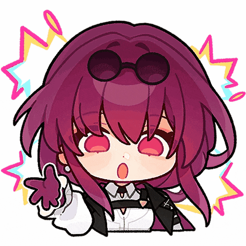 a cartoon drawing of a girl with long purple hair and sunglasses