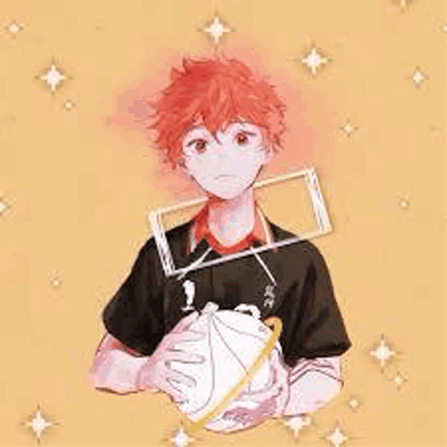a boy in a black shirt is holding a basketball in his hands .