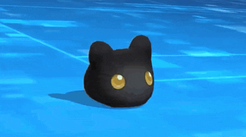 a cartoon bear is floating in the water