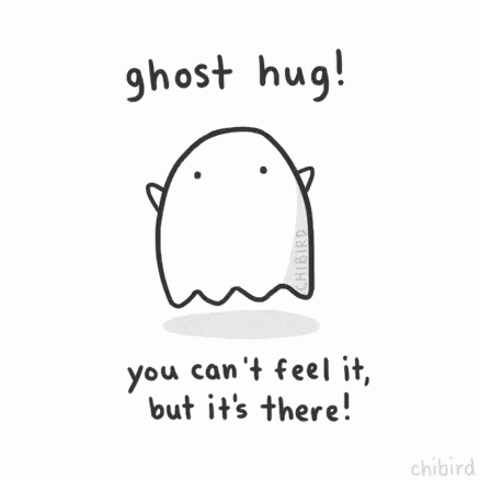 Friendly Hug GIF - Ghost Gug Feel Me Love GIFs