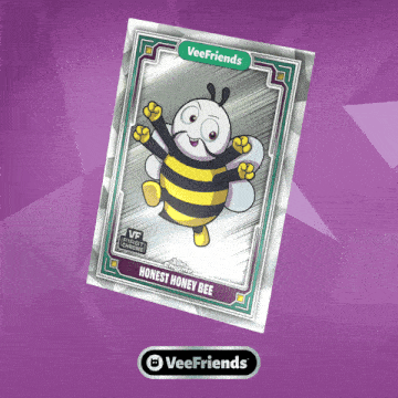 a card with a bee on it that says veefriends