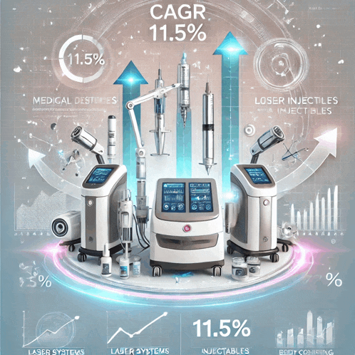 an advertisement for laser systems shows a percentage of 11.5