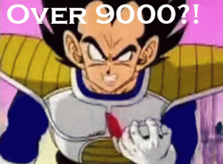 Over 9000! GIF - Dbz Vegeta Crush GIFs