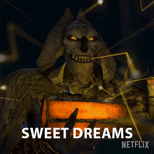 a poster for netflix shows a monster and the words sweet dreams