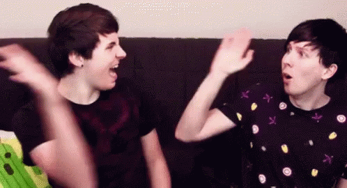 Missed High Five Dan And Phil GIF - Missed High Five Dan And Phil Phil Howell GIFs