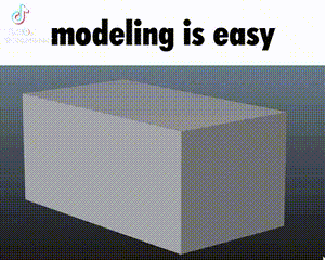 a picture of a white block with the words `` modeling is easy '' written on it .