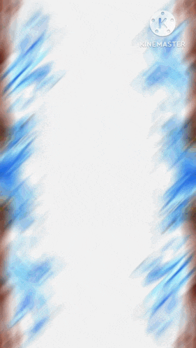 a drawing of a skeleton with blue hair and a watermark that says kinemaster on the bottom
