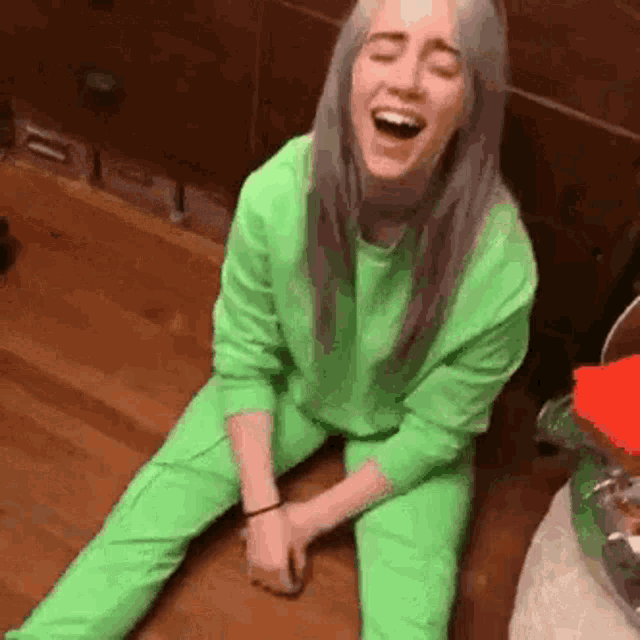 Laughing Hysterically Laughing GIF - Laughing Hysterically Laughing Billie Eilish GIFs