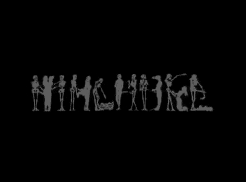 a black background with the word machine written in white letters .