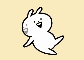 a black and white drawing of a rabbit with a triangle in its mouth