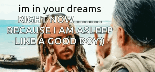 jack sparrow from pirates of the caribbean is talking to a man on a boat .